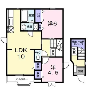 茨城県那珂市菅谷【アパート】の間取り