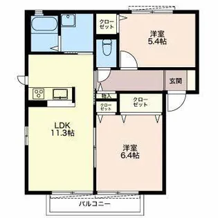 PALOS上清水【2階】の間取り