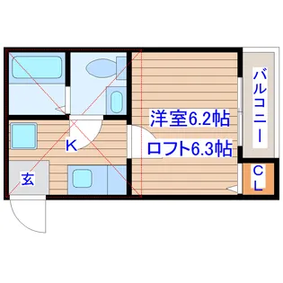 フォレストハイツ北仙台【1階】の間取り