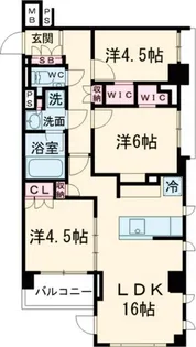 オープンレジデンシア鷹番【1階】の間取り