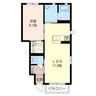 イル・デ・パン【1階】の間取り