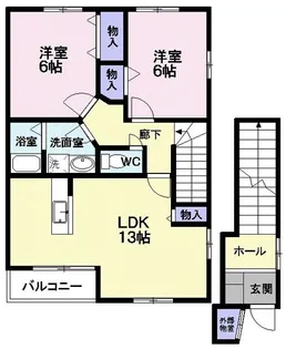 ラフィネ・ドミール【2階】の間取り