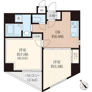 ラシクラス麹町【7階】の間取り