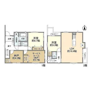 東京都八王子市子安町2【一戸建】の間取り