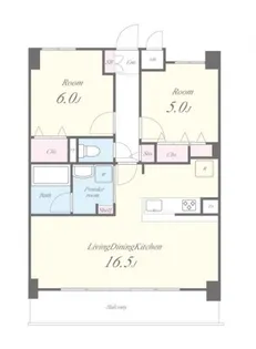 ネオコート上土室【1階】の間取り