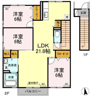 プロムナード’07 B棟【2階】の間取り