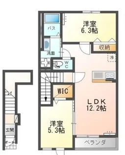 カーサエドウィン【2階】の間取り