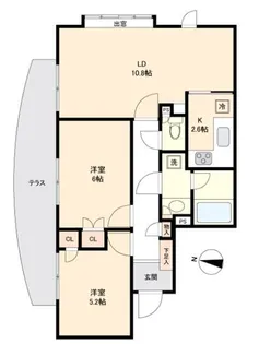 ムサシノコート早稲田【1階】の間取り