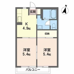 カーサフェリスA【2階】の間取り