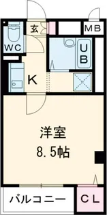 細田マンション B【3階】の間取り