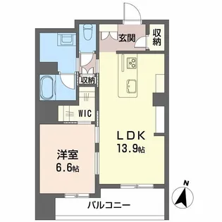 LUANA KAMISUGI【1階】の間取り