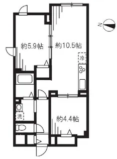 東京都世田谷区駒沢5【マンション】の間取り
