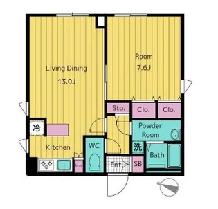 レガシア南麻布【4階】の間取り