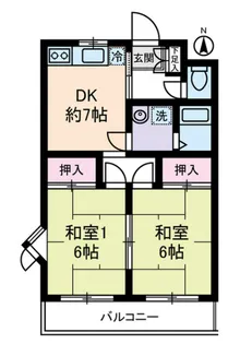 ルミエール本宿四番館【1階】の間取り