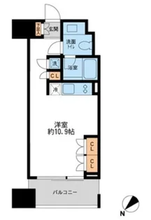 プロスペクトカロン三ノ輪【8階】の間取り
