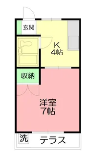 コーポ山口【1階】の間取り
