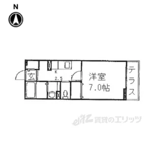 グランソレイユ楠葉2【2階】の間取り