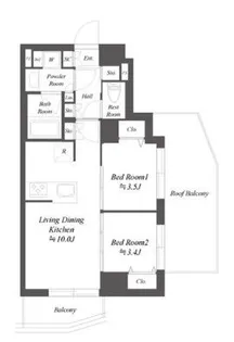 ブランシエスタ品川大井町パークエッジ【5階】の間取り