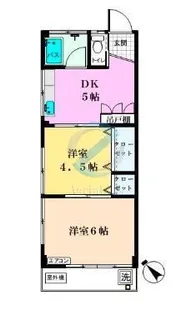 千葉県市川市関ケ島【マンション】の間取り