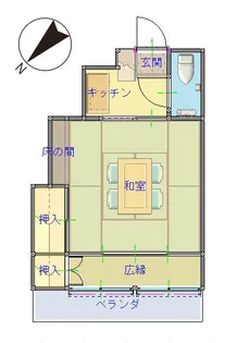 ヴィラ皆生1番館【2階】の間取り
