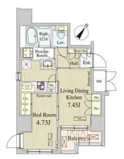 東京都中央区日本橋人形町1【マンション】の間取り