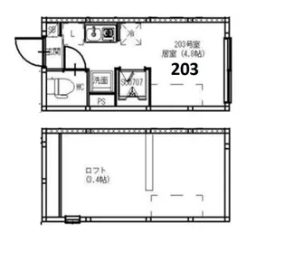 東京都練馬区東大泉3【アパート】の間取り