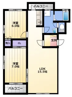 アトゥーレS【1階】の間取り