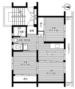 ビレッジハウス相良1号棟【3階】の間取り