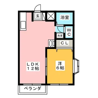Gクレフ和合 B【2階】の間取り
