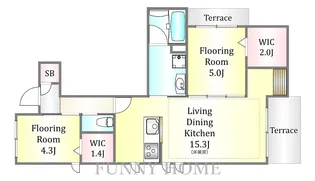 ヘーベルメゾン松見坂【1階】の間取り