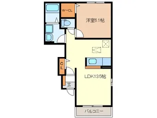 ミルキーウェイA棟【1階】の間取り