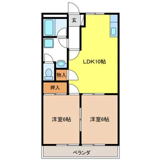 サンハイムシバ【2階】の間取り