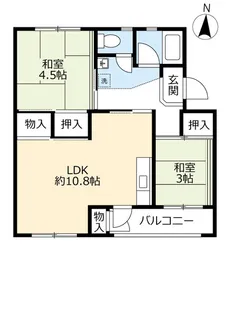 UR平城第二【5階】の間取り