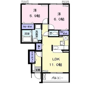 愛知県名古屋市中村区菊水町2【アパート】の間取り