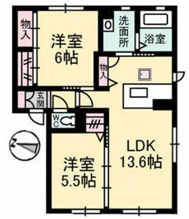 Park戸坂山根【1階】の間取り