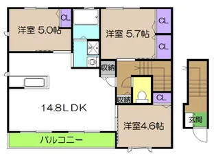 シャーメゾン・アゼリアB棟【2階】の間取り
