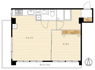 山佐三田ハイツ【5階】の間取り