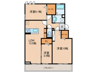 アビリオ【3階】の間取り