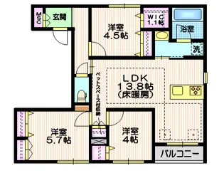 東京都大田区大森東3【マンション】の間取り