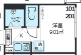 chiaro千川【2階】の間取り