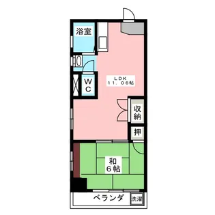 東栄コーポ【4階】の間取り