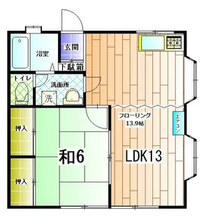 リッチハウスI【1階】の間取り