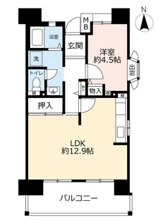 URグリーンヒルズ六甲【9階】の間取り