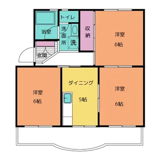 坪内ハイツ【3階】の間取り