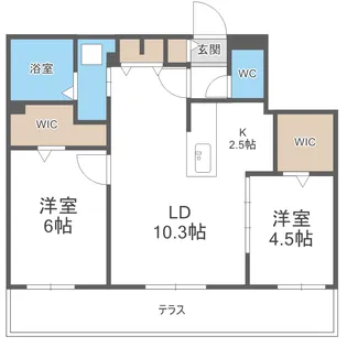 RITZ GRANDE 八軒【2階】の間取り