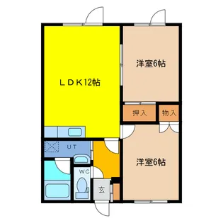 シャルム花園【1階】の間取り