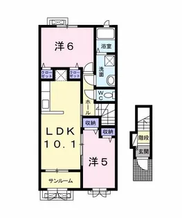 COSTA MESA I【2階】の間取り