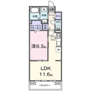 フルール近江【1階】の間取り