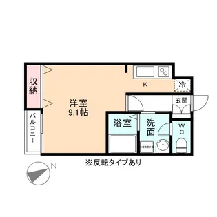 オーベルジュ駅南 南田町【3階】の間取り