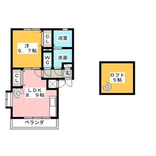 プリムローズ【2階】の間取り